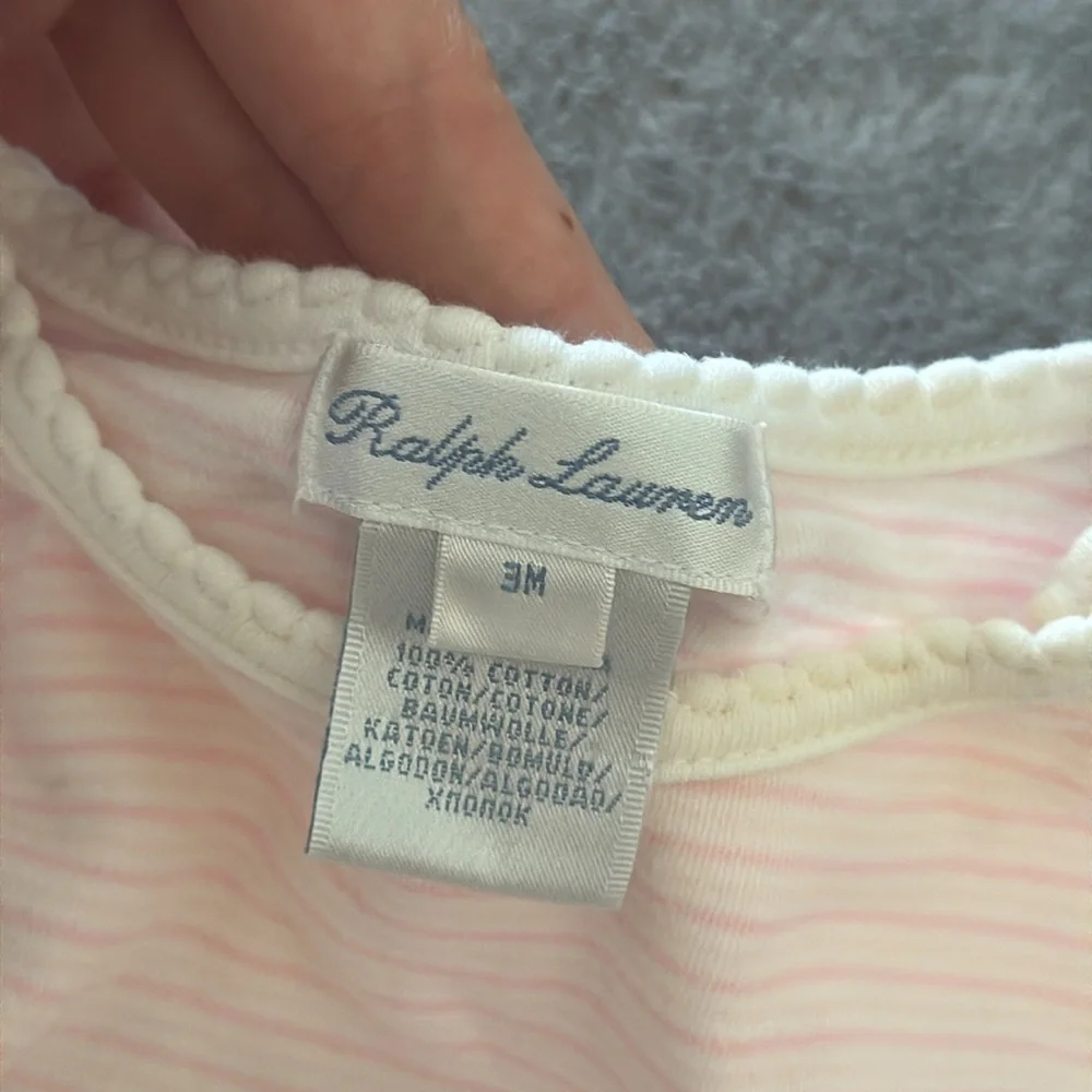 Ralph Lauren Light Pink Baby Bodysuit